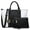 Black/White, variant on MKP Women Two Tone Handbags Fashion Shoulder Bag Work Tote Satchel Purses 2pcs Set