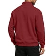 thumbnail image 7 of Aezemi Quarter Zip Sweatshirt for Men Pullover No Hood Long Sleeve Casual Soft Mock Neck Sweatshirt Fall Winter Workout Sports Outerwear Top L, 7 of 7