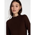 thumbnail image 5 of Scenario Women's Rib Mock Neck Top with Long Sleeves, Sizes XS-XXXL, 5 of 6