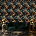 thumbnail image 3 of Peel and Stick Wallpaper Ominous Fantasy Forest Glowing Mushrooms Fireflies Wall Mural 17.7in x 9.8ft Self Adhesive Removable Wall Paper Renter Friendly Wallpaper for Nursery Bedroom Cabinets, 3 of 8