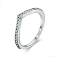 thumbnail image 3 of Sterling Silver Gem Inlaid Ring S925 Wedding Band For Women Individually Packed Elegant Jewelry Size 6 7 8 Gem, 3 of 4