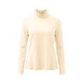 thumbnail image 3 of Aezemi Women High Neck Shirts Long Sleeve Lightweight Fashion Comfy Winter Fall Home Outerwear Tees Pullover Trendy Casual Soft All Match Tops L, 3 of 7