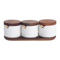 thumbnail image 2 of 2 piezas de tarro de condimento de porcelana, tarro de cerámica para azúcar, recipiente para sal, cocina moderna 3 piezas, 2 of 8