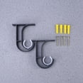thumbnail image 3 of OULII 2Pack Curtain Rails Wall Mount Aluminium Alloy Holds Curtain Firmly for Living Room, 3 of 7