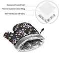 thumbnail image 6 of Honeii Snake And Floral1 Pattern Oven Mitts and Pot Holders, Silicone Oven Gloves,500 F Heat Resistant Oven Mitts Sets, 4PCS, 6 of 6