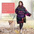 thumbnail image 4 of I Love My Dogs Art Wearable Oversized Blanket,Wearable Blanket Hoodie for Adults,Cozy Hooded Blankets with Super Pockets,Super Warm Fuzzy Pullover for Women & Men, 4 of 6