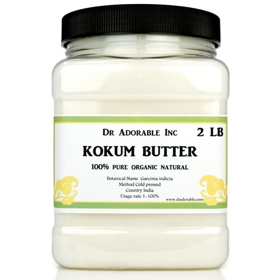 Dr Adorable - 2 lb - Kokum Butter - RAW Organic 100% Pure