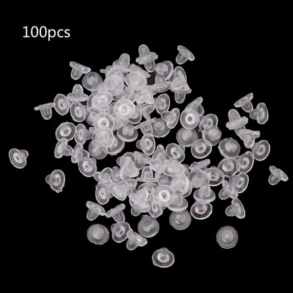 100 Pcs Clip-on Earring Pads Silicone Clip Earring Pads Comfort Earring Cushion