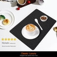 thumbnail image 3 of Vinyl Placemats Set of 8 Faux Leather 100% Waterproof Wipeable Washable Place Mats Heat Resistant Easy Clean Non-Slip Table Mats for Indoor Outdoor. (8,Red), 3 of 7