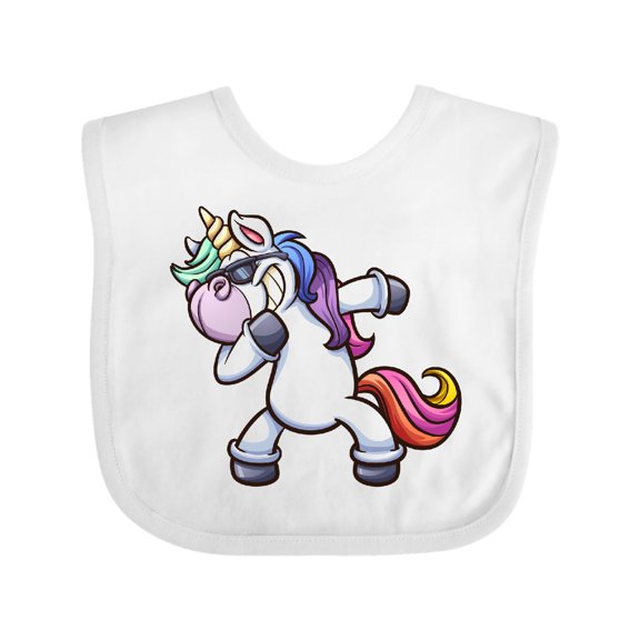 Inktastic Dabbing Unicorn Boys or Girls Baby Bib