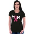 thumbnail image 3 of Breast Cancer Awareness Mom Fighter Womens Fitted Plus Size Graphic Tee Brisco Brands 2X, 3 of 5