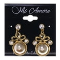thumbnail image 2 of Gold-Tone & White Metal -Dangle-Earrings Crystal Accents #LQE3524, 2 of 2