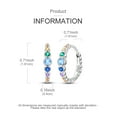 thumbnail image 3 of MULA European Original Colorful Rainbow 925 Sterling Silver Hoop Earrings Colorful AAA CZ For Women Jewelry Birthday Gift, 3 of 6