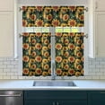 thumbnail image 3 of Farmhouse Bohemian Curtains 36 Inch Short - 3 Panel Floral Vintage Set with Rustic Botanicals, Rod Pocket Window Treatment for Country Style, 3 of 6