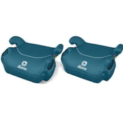 Diono Solana, No Latch, Pack of 2 Backless Booster Car Seats, Lightweight, Machine Washable Covers, Cup Holders, Blue Razz Ice
