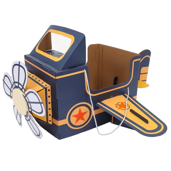Wearable Cardboard Airplane Toys Kids Cardboard Airplane Costume Wearable Aircraft Plane