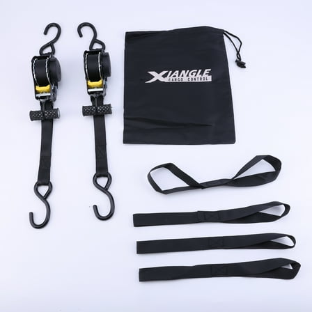 FENGXIH 2Pcs Retractable Ratchet Straps Heavy Duty Auto Self Retracting Tie Down Straps for Truck Cargo Trailer Motorcycle