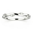 thumbnail image 1 of 0.16ct 3x1.5mm marquise cut diamond moissanite 18K White Gold over silver wedding band, 1 of 4