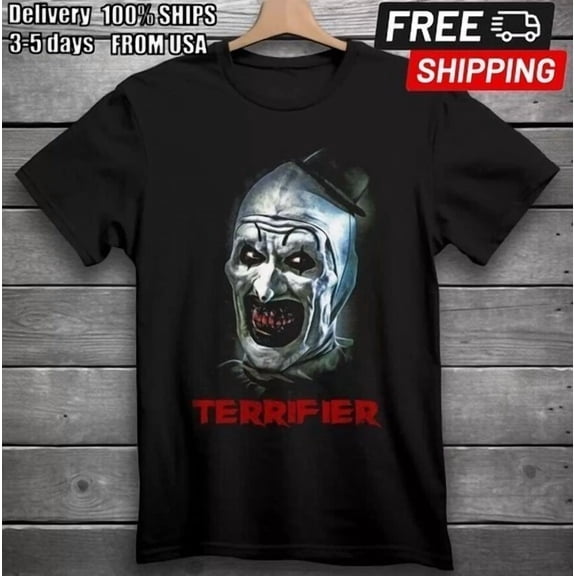 Terrifier Movie Horror T-Shirt Black Art the Clown Tee