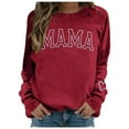 thumbnail image 2 of Women's Sweatshirts 2025 Mama Sweatshirt Long Sleeve Crewneck Graphic Casual Pullover Tops Sweatshirt for Women, 2 of 6