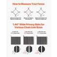 thumbnail image 4 of VEVOR Chain Link Fence Privacy Slats Double-Wall with Wings for 8' High Fence Black, 4 of 9
