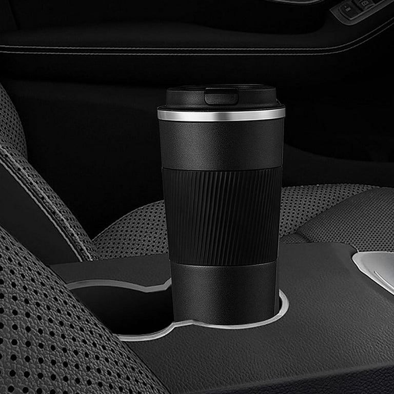 Travel Mug Insulated Coffee Cup with Leak Lid, 510ml/380ml Vacuum  Insulation Stainless Steel for Hot with water Mug Compact & Lightweight -  510ml Black 