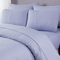 thumbnail image 3 of Chezmoi Collection Liam 7-Piece Lavender Bed in a Bag King Comforter Set with Sheets Medallion Embossed Bedding Set, 3 of 9