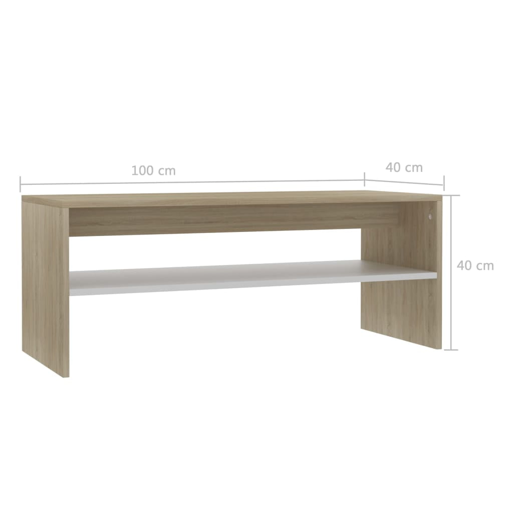 Kepooman 39" Modern Two Tiers Rectangle Coffee Table for Living Room Office, Wood Color Kepooman 39" Modern Two Tiers Rectangle Coffee Table for Living Room Office, Wood Color