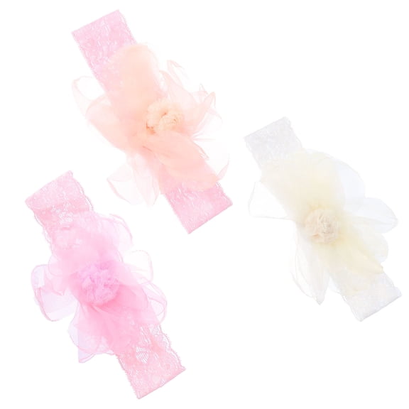 CTIRCHIU 3Pcs Baby Girl Accessories Soft Elastic Headbands for Infant Daily Wear