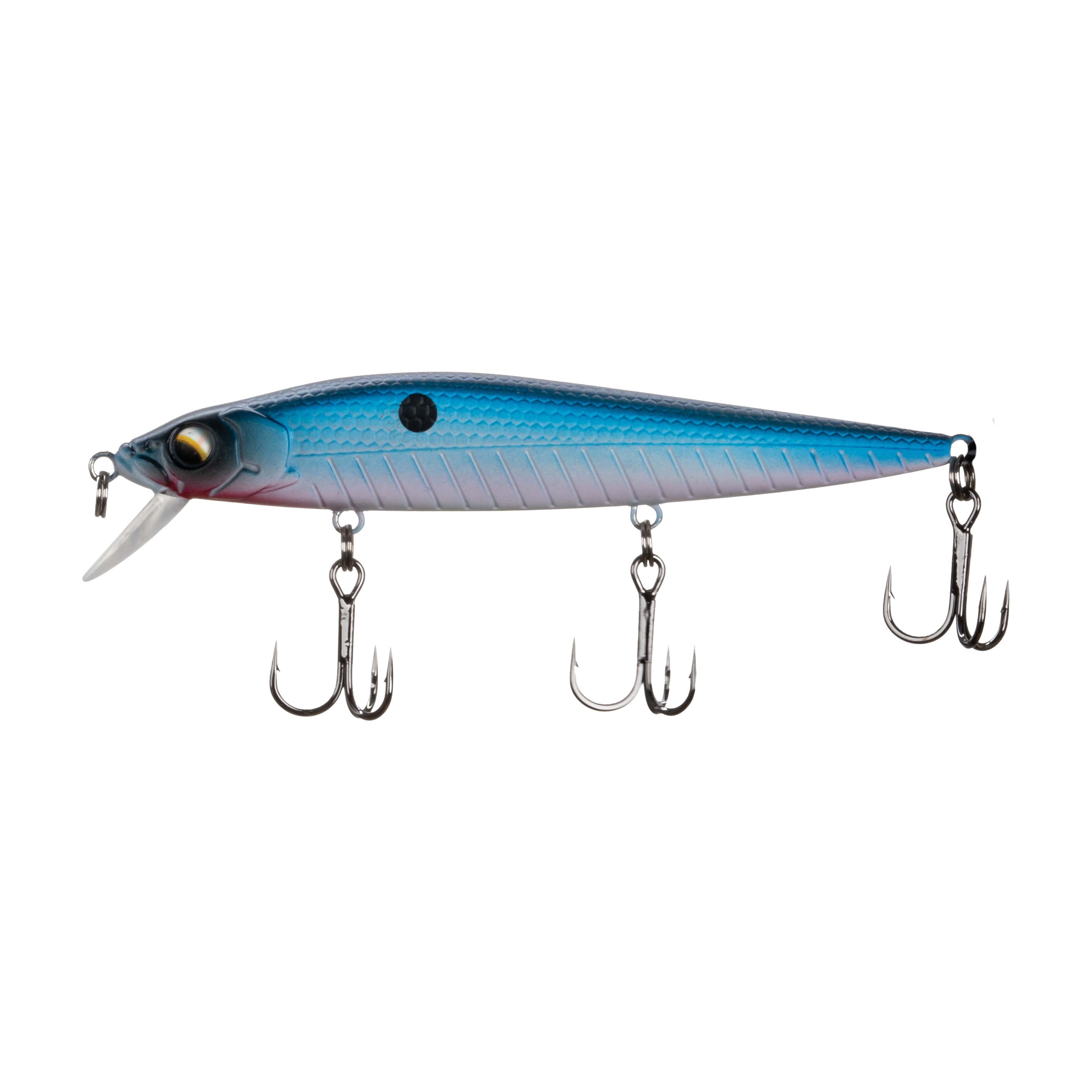 (2 pack) Ozark Trail Freshwater Minnow Fishing Lure, Midnight, 1 oz