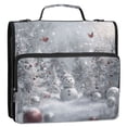 thumbnail image 2 of Water-Resistant 3-Ring Binder Organizer with Multiple Pockets Zipper Binder Bag for Office Snowy Winter Landscape, 2 of 8