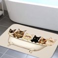 thumbnail image 6 of Cats in Bathtub Flannel Bath Mat 16x24 Inches, Soft Absorbent Non-Slip Bathroom Rug, Machine Washable Floor Mat for Shower, 6 of 7