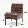 thumbnail image 6 of Modern Solid Wood Accent Chairs - 2-Pack with Non-Slip Pads, 6 of 13