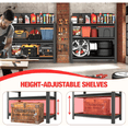 thumbnail image 4 of Two-Tier Metal Storage Rack & 5–10 Gallon Fish Tank Stand Three-Tier Small Reptile Rack Black Multi-Use Shelving for Home Office 19.70"×13.77"×31.50", 4 of 6