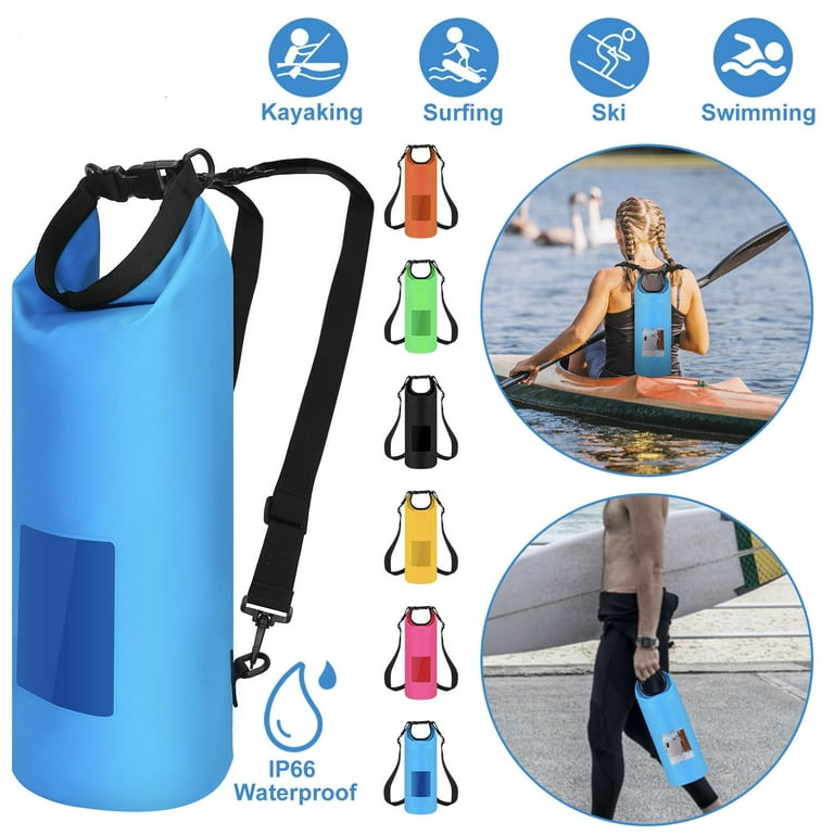 10L Waterproof Dry Bag iMounTEK Roll Top Waterproof Backpack Sack Keeps  Gear Dry for Kayaking Beach Rafting Boating Hiking Camping Fishing with  Observable Window Black 