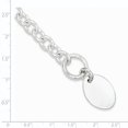thumbnail image 2 of Sterling Silver Engraveable Oval Disc on Fancy Link Bracelet 25 Inch "Bracelets, 2 of 2