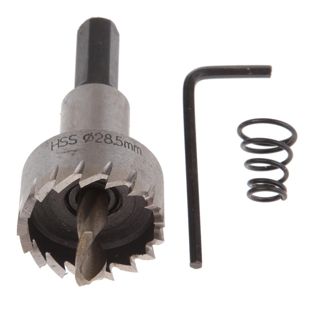 28mm Hole Saw Carbide Tip High-speed Steel Drill Bit Wood Metal Alloy Cutter Kit 