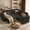 Grey, variant on YOKWOK 85.4" Convertible Sectional Sofa for Living Room, Large L-Shaped 5 Seat Plush Ribbed Fabric Sofa with Pull Out Couch Bed, 3-In-1 Sleeper Sofa Bed with Hidden Storage Space, Dark Grey
