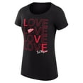 thumbnail image 2 of Women's G-III 4Her by Carl Banks Black Detroit Red Wings Super-Slim Fit Lightweight Hockey Love T-Shirt, 2 of 3