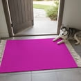thumbnail image 5 of Kitchen Runner Rugs, Rose Red Solid Color 3'x5' Throw Rug with Tassels, Modern Minimalist Art Washable Soft Floor Carpet Runner for Hallway Bedroom Bathroom Laundry Room, 5 of 9