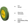 thumbnail image 5 of National Standard 16" Flat Free Wheelbarrow Tire, Ribbed Tread, 500 lbs Capacity, Never Flat, 5 of 8