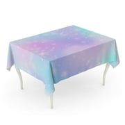 SIDONKU Unicorn Rainbow Mesh Multicolor Universe in Princess Colors Fantasy Tablecloth Table Desk Cover Home Party Decor 60x120 inch