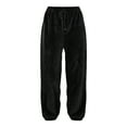 thumbnail image 6 of Womens Fuzzy Fleece Pants Winter Warm Thicken Jogger Athletic Sweatpants for Ladies Comfy Soft Plush Pajama Pants, 6 of 6