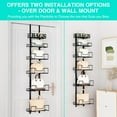 thumbnail image 4 of Over Door Purse Organizer with Adjustable Baskets, Wall Mounted Handbag Storage Rack, 4 of 8
