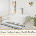 thumbnail image 3 of ComfiTime Bathroom Rug Set, 20" x 47", 1500GSM Slip-Resistant Chenille Bath Mat for Tub, Bathroom Floor, Machine Washable, Ultra Absorbent, Small or Long, Black, Gray, Blue, Green & Brown, 3 of 11