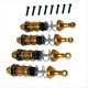 thumbnail image 2 of Amortiguador de Aceite Delantero Trasero de Aleación de 4 Piezas para 16207 16208 16209 16210 H16 H16BM 1/16 RC Car Upgrades Parts Gold, 2 of 5