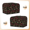 thumbnail image 2 of KLL Red Chili Print 2 Slice Toaster Dust Covers Kitchen Small Appliance Cover with 2 Pockets,Can hold Jam Spreader Knife & Toaster Tongs (11.4 x 7.9 x 7.5), 2 of 6