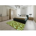 thumbnail image 5 of Ahgly Company Machine Washable Indoor Rectangle Transitional Dark Yellow Green Area Rugs, 2' x 3', 5 of 7