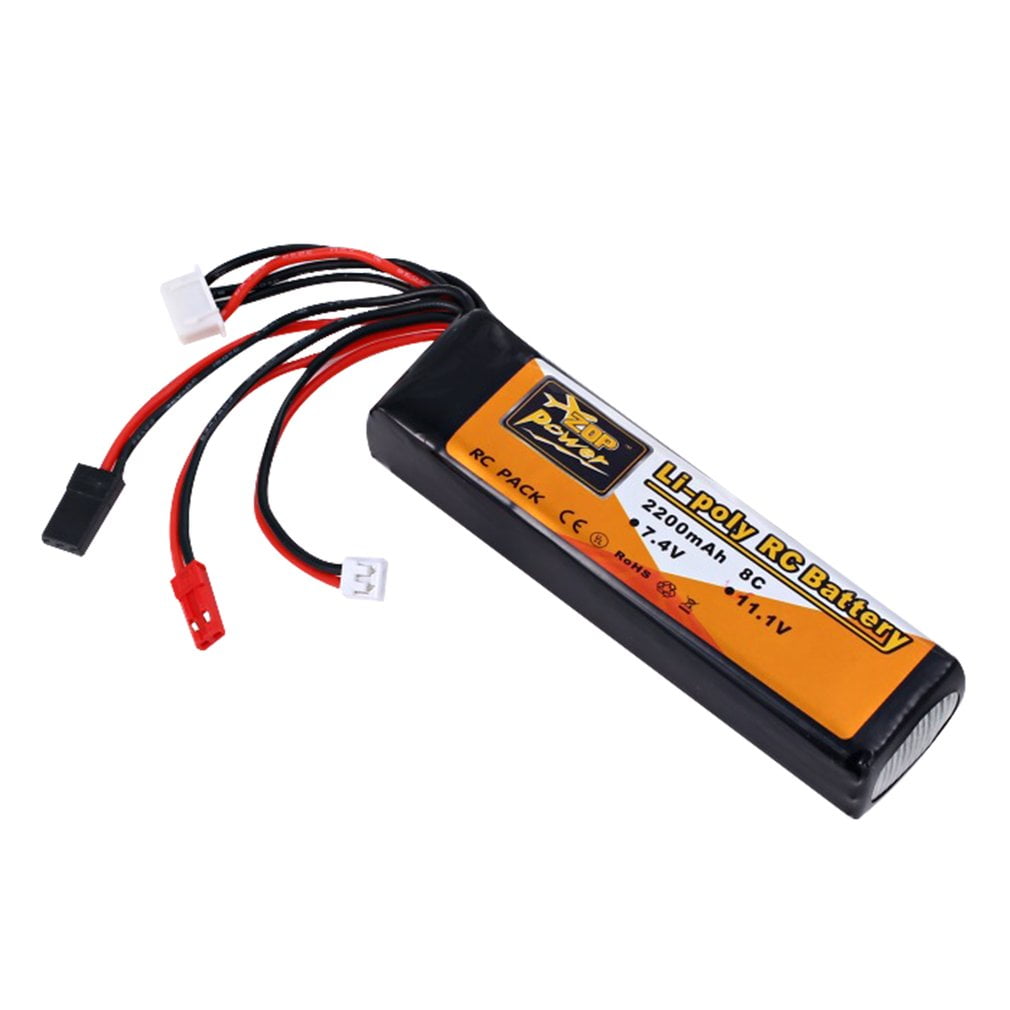Details about   ZOP Power 7.4V 2200mAh 35C 2S Lipo Battery Dean T Plug RC Drone Helicopter Car 