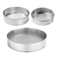 thumbnail image 1 of Flour Sifter Stainless Steel Home Bakers Baking 3Pcs 5.9 7.9 9.8In, 1 of 8